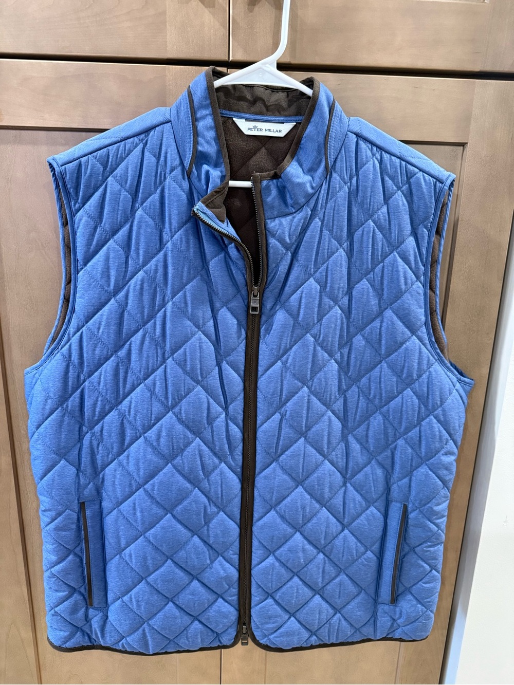 Peter Millar Blue Quilted Zip-Front Vest